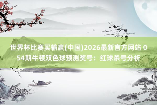 世界杯比赛买输赢(中国)2026最新官方网站 054期牛顿双色球预测奖号：红球杀号分析