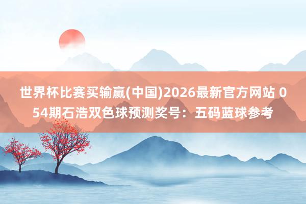 世界杯比赛买输赢(中国)2026最新官方网站 054期石浩双色球预测奖号：五码蓝球参考