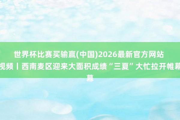 世界杯比赛买输赢(中国)2026最新官方网站 视频丨西南麦区迎来大面积成绩“三夏”大忙拉开帷幕