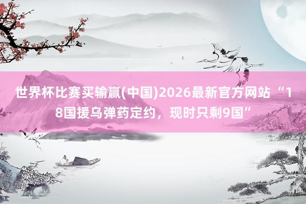 世界杯比赛买输赢(中国)2026最新官方网站 “18国援乌弹药定约，现时只剩9国”