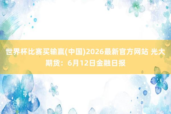 世界杯比赛买输赢(中国)2026最新官方网站 光大期货：6月12日金融日报